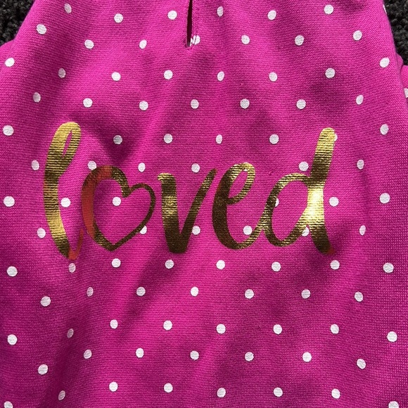 Dog Hot Pink and Gold Loved Dress with Hood Medium - Picture 2 of 8